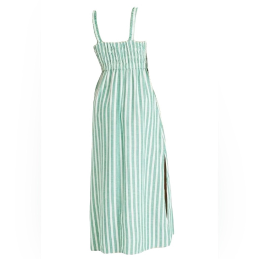 Green and White Striped Maxi Dress - Picture 2 of 4